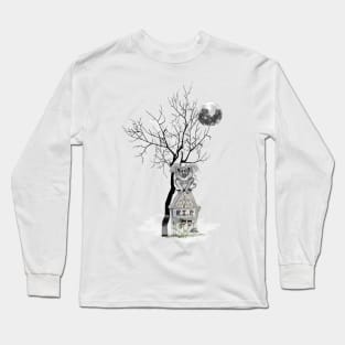 Graveyard Shift Gray Long Sleeve T-Shirt